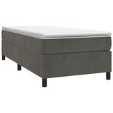 vidaXL Donkergrijs Bedframe Fluweel 90x200 cm - 34% Korting!