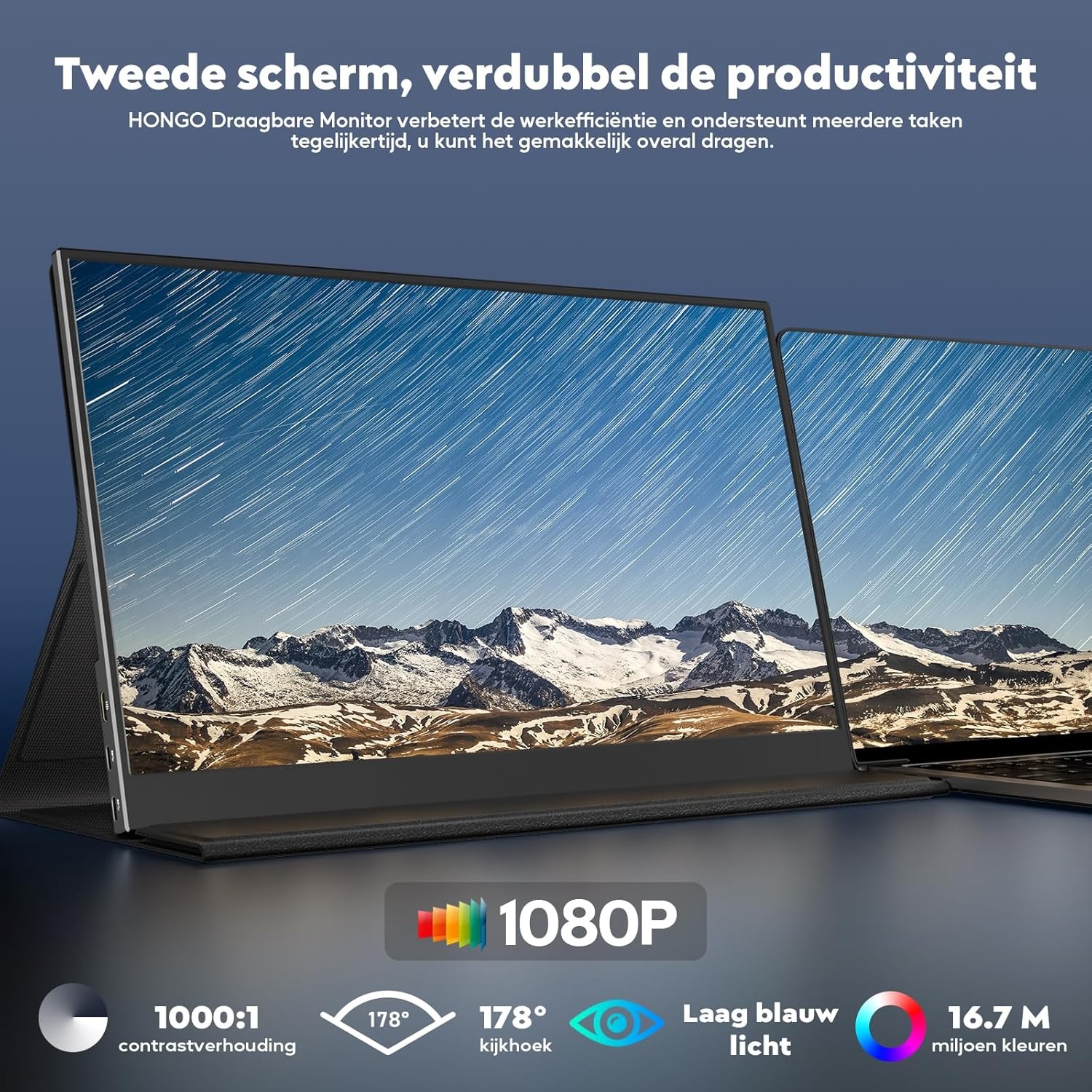 Draagbare Monitor 15.6" FHD IPS - 29% Korting!