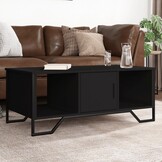 vidaXL Salontafel - Bewerkt Hout Zwart - 34% Korting!