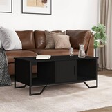 vidaXL Salontafel - Bewerkt Hout Zwart - 34% Korting!