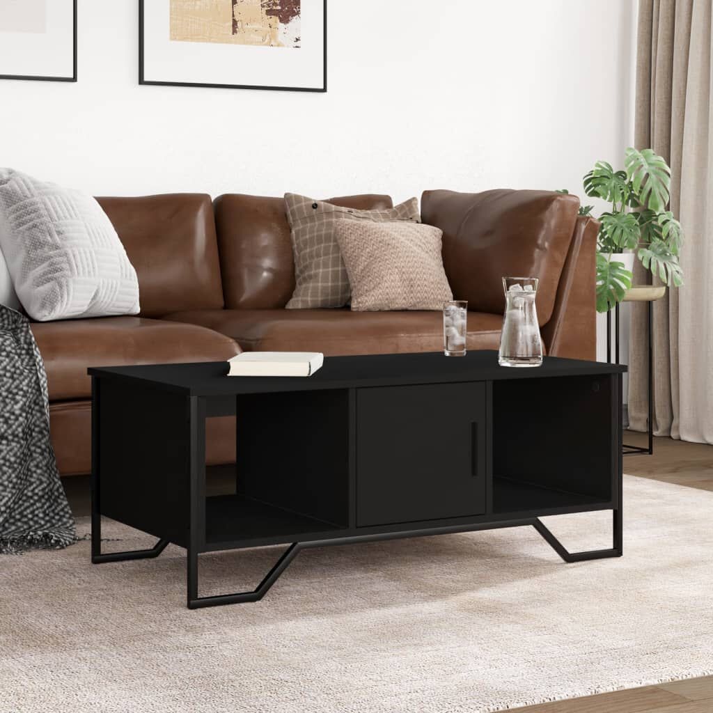 vidaXL Salontafel - Bewerkt Hout Zwart - 34% Korting!