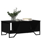 vidaXL Salontafel - Bewerkt Hout Zwart - 34% Korting!