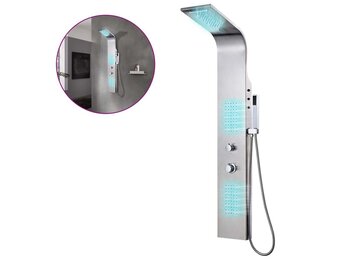 VidaXL Douchepaneel RVS Gebogen - 30% Korting