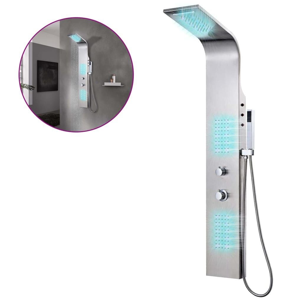 VidaXL Douchepaneel RVS Gebogen - 30% Korting