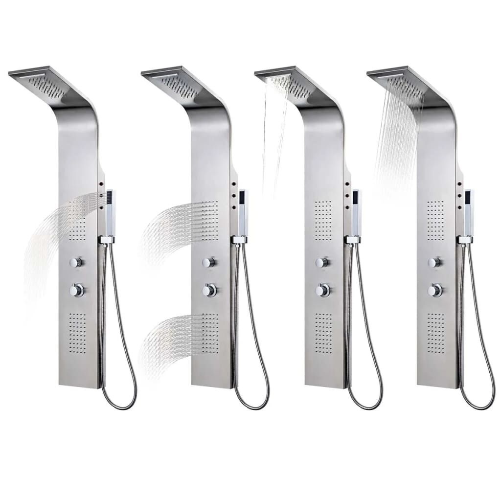 VidaXL Douchepaneel RVS Gebogen - 30% Korting