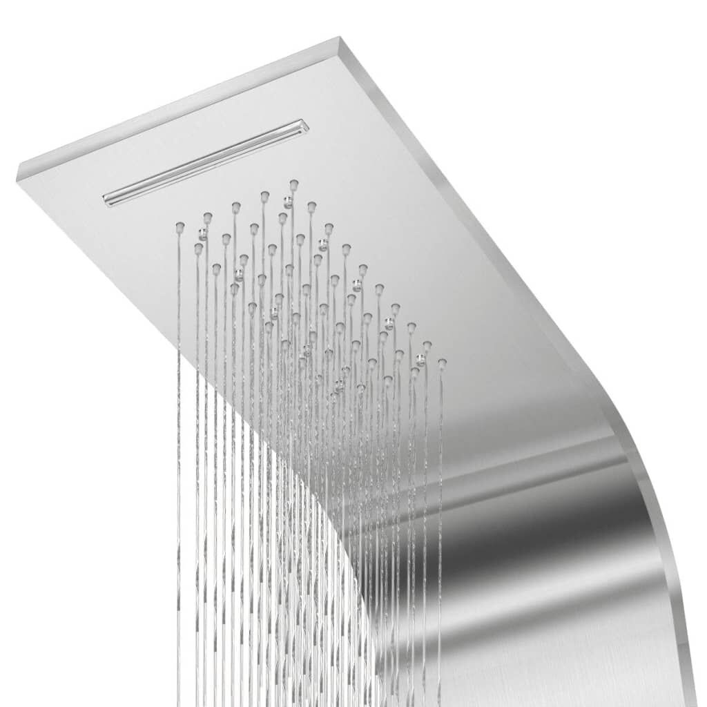 VidaXL Douchepaneel RVS Gebogen - 30% Korting