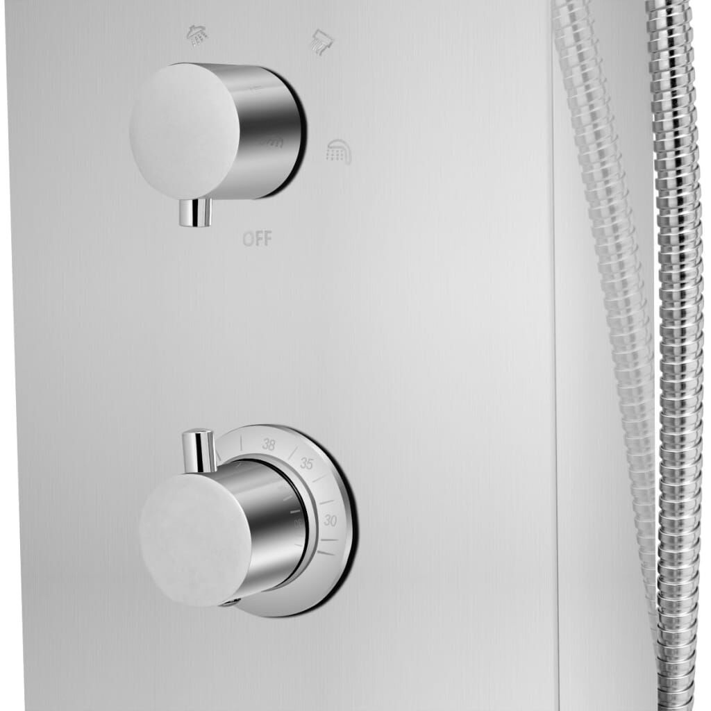 VidaXL Douchepaneel RVS Gebogen - 30% Korting