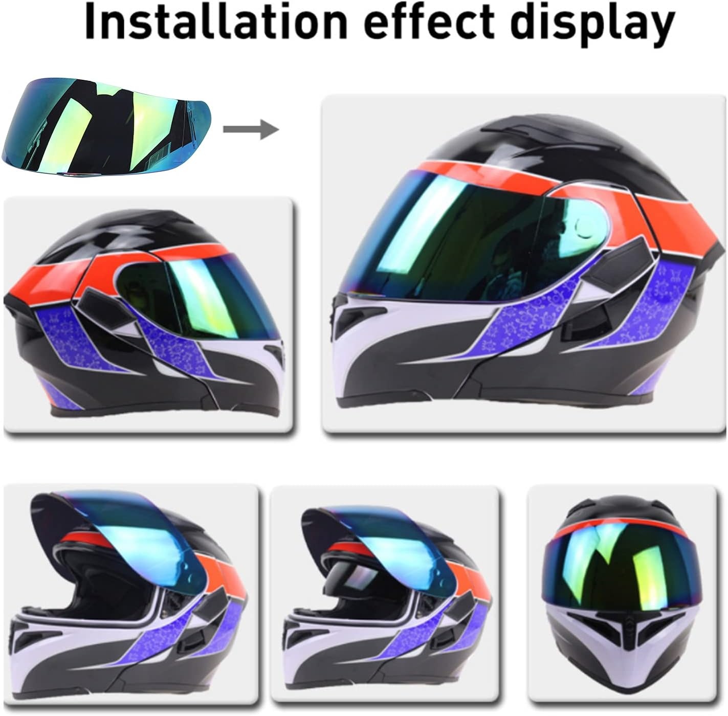 Universeel Motorhelm Vizier - Krasbestendig & Anticondens - 78% Korting