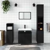 VidaXL Badkamerkast Zwart Bewerkt Hout - 34% Korting!