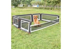 Opblaasbare Hondenren 100cm Grijs | 36% Korting | Caravan & Outdoor