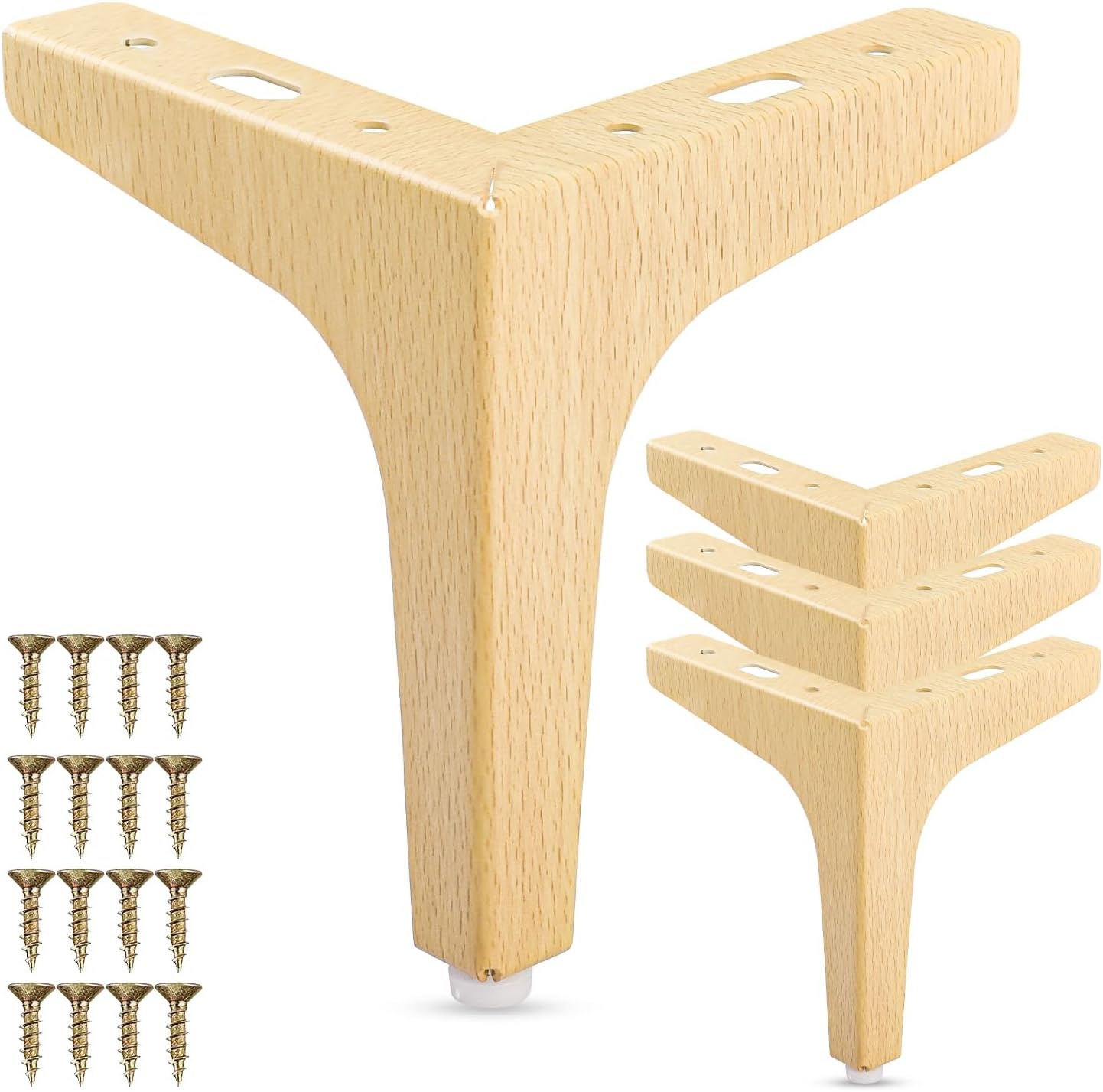 La Vane Meubelpoten 10cm Hout (4 stuks) - 31% Korting