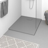 vidaXL Douchebak 100x80 cm SMC Grijs - 54% Korting!