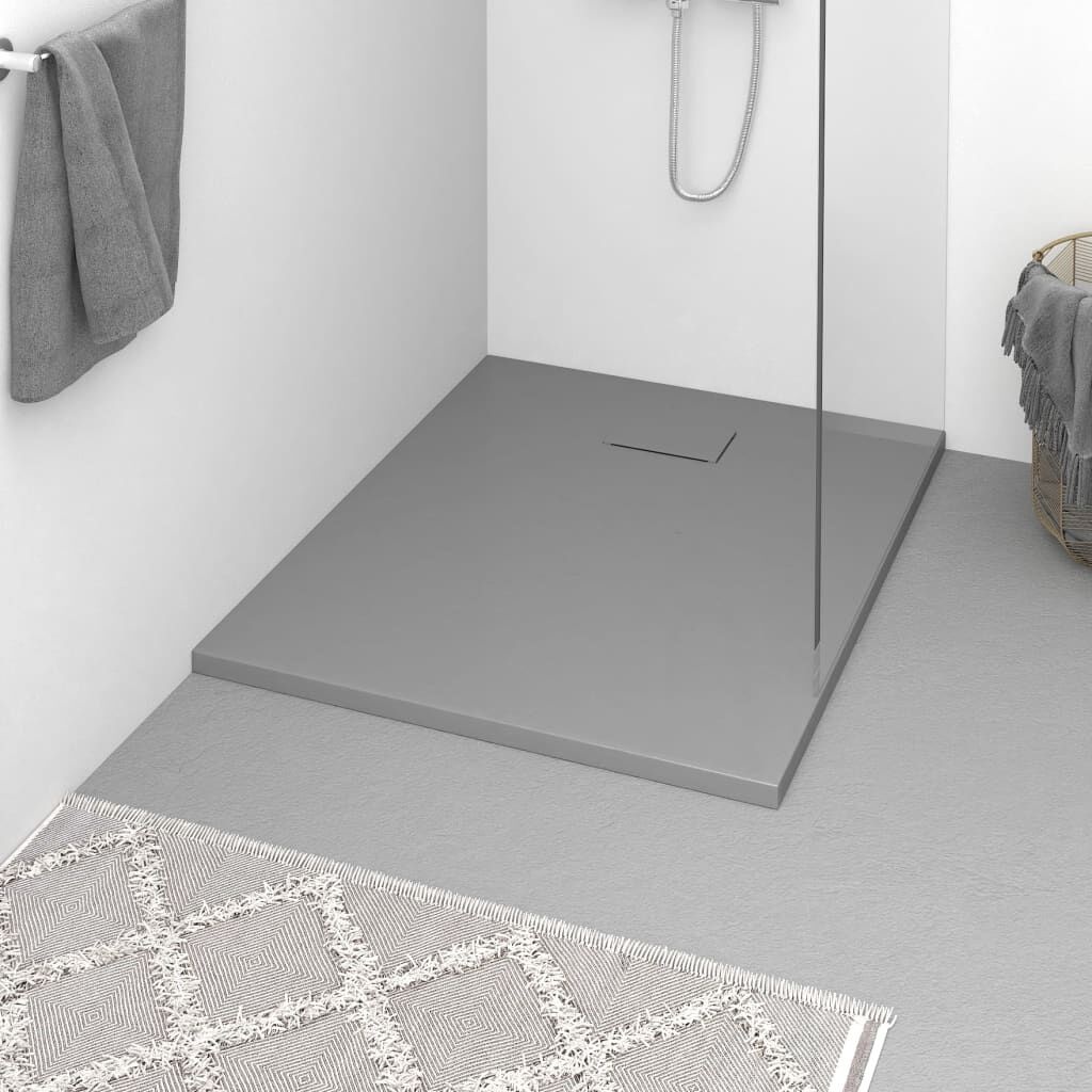 vidaXL Douchebak 100x80 cm SMC Grijs - 54% Korting!