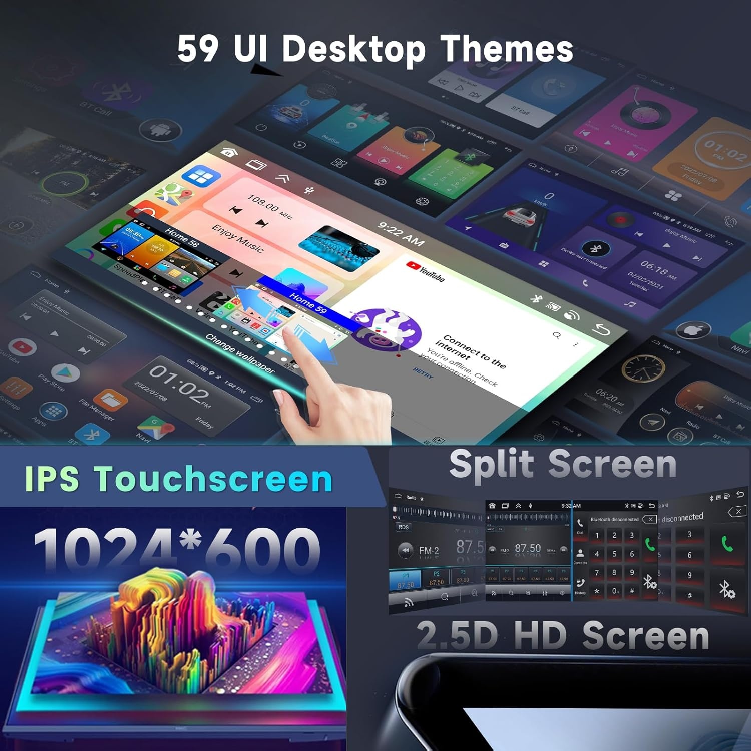 Autoradio 7" IPS HD | 8-Core, 6GB/128GB | CarPlay/Android Auto | 35% Korting