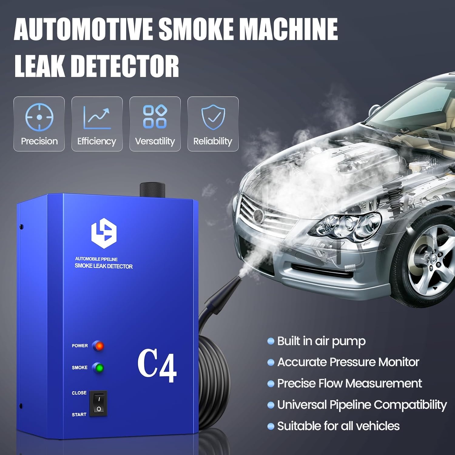 GODIAG C4 Rookmachine & Lekdetector 12V - 29% Korting!
