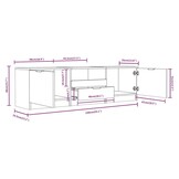 VidaXL TV-meubel 140cm Wit - 34% Korting