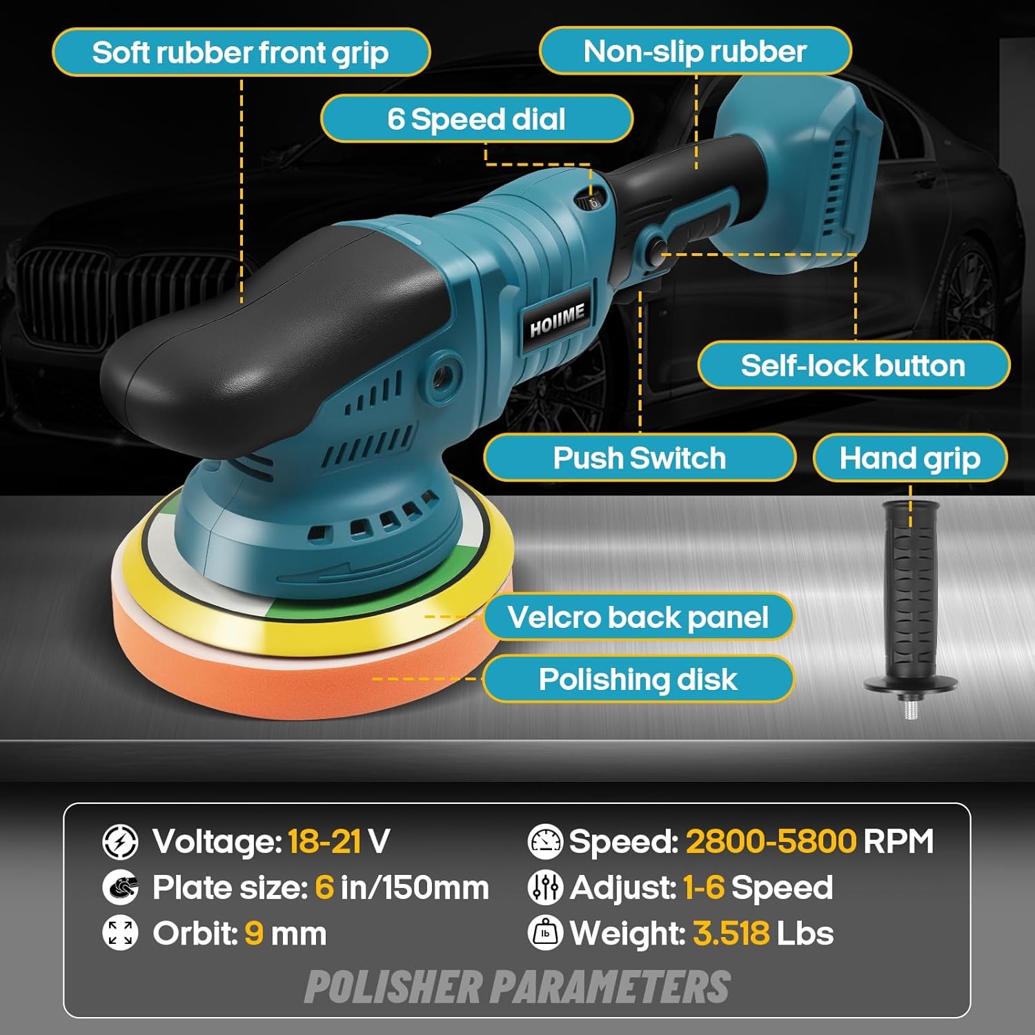 Draadloze Polijstmachine 6-Speed (34% Korting!)