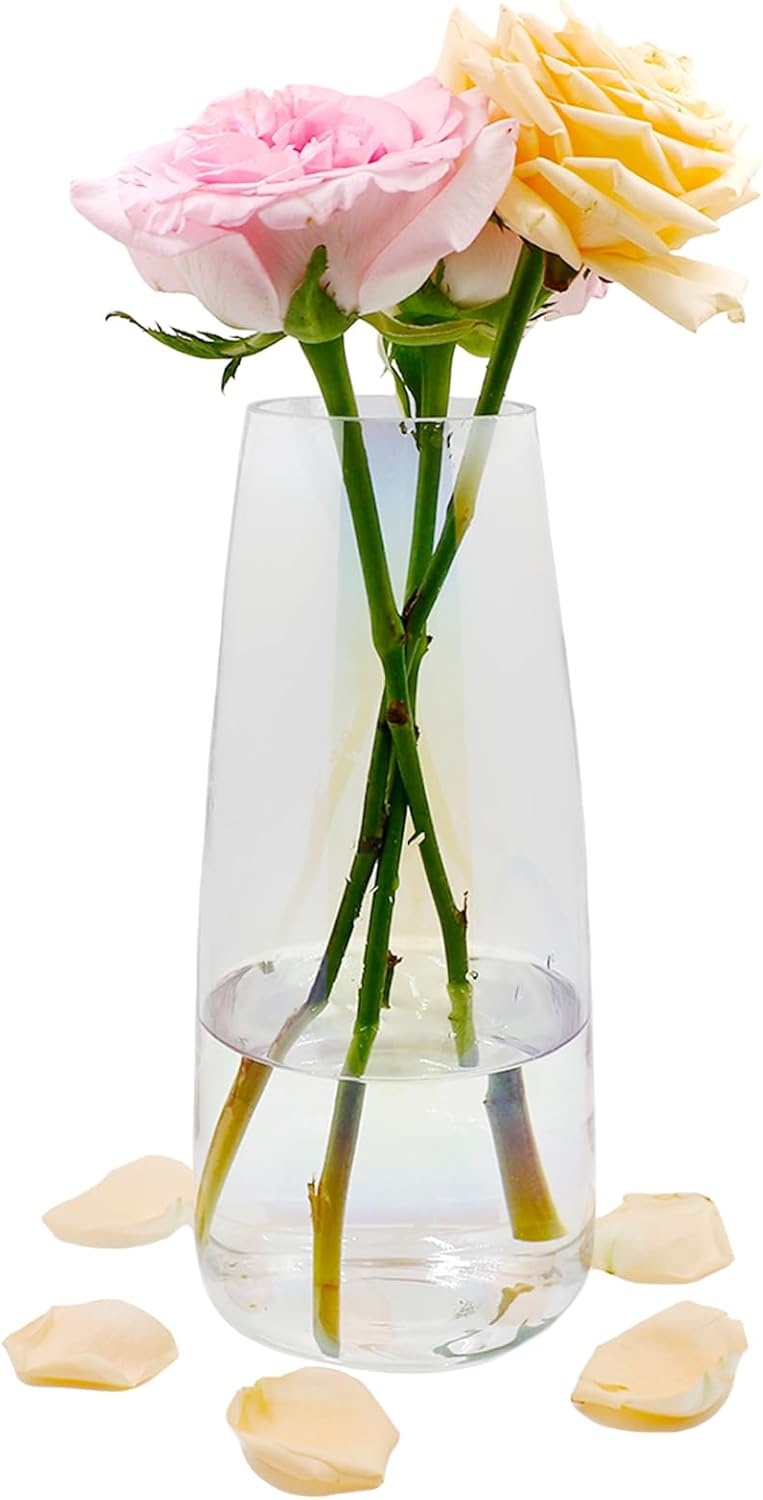 Glazen Vaas 22 cm - Modern Transparant (26% Korting)