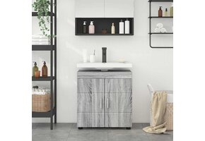 vidaXL Wastafelkast TULUM Grijs Sonoma - 34% Korting!