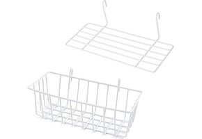 Rastermand & Plank voor Wandrek | 2 Stuks | IJzerdraad | 69% Korting