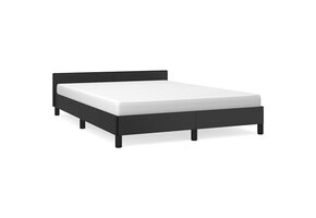 vidaXL Bedframe met Hoofdeinde - Zwart - 140x200 cm - 35% Korting