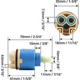 QWORK Keramische Kraancartridge 35mm - 24% Korting!
