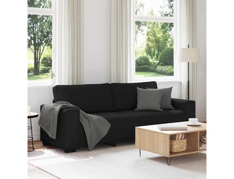 vidaXL 3-zitsbank Zwart Stof - 35% Korting!