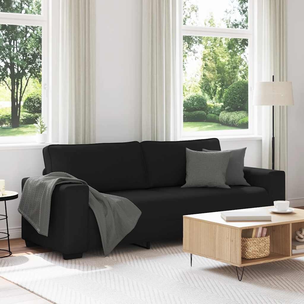 vidaXL 3-zitsbank Zwart Stof - 35% Korting!