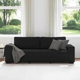 vidaXL 3-zitsbank Zwart Stof - 35% Korting!