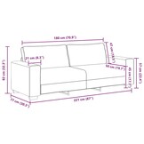 vidaXL 3-zitsbank Zwart Stof - 35% Korting!
