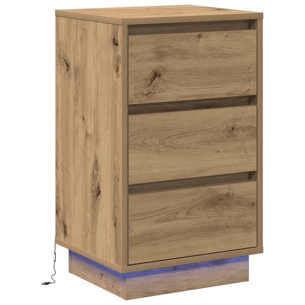 vidaXL Nachtkastje Artisanaal Eiken met Lade - 29% Korting!