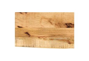 Massief Mangohouten Tafelblad met Natuurlijke Rand - 41% Korting!