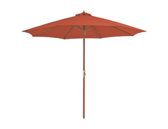 VidaXL Parasol Houten Paal 300cm Terracotta - 34% Korting!