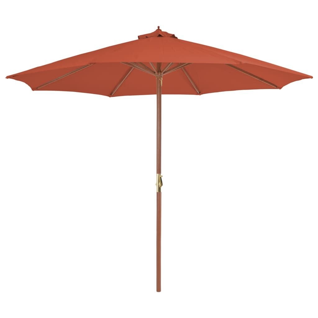 VidaXL Parasol Houten Paal 300cm Terracotta - 34% Korting!