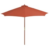 VidaXL Parasol Houten Paal 300cm Terracotta - 34% Korting!