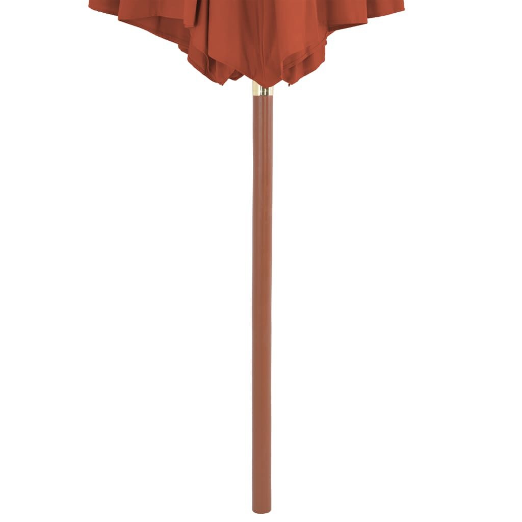 VidaXL Parasol Houten Paal 300cm Terracotta - 34% Korting!