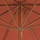 VidaXL Parasol Houten Paal 300cm Terracotta - 34% Korting!