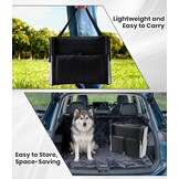 Hondentrap, hondenleuning met antislip oppervlak, tot 80 kg, hondentrap voor auto, 5 treden, voor sedans, SUV, vrachtwagens