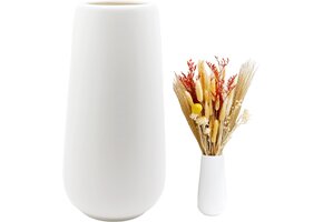 Keramische Vaas Wit 20cm - Boho Stijl - 39% Korting