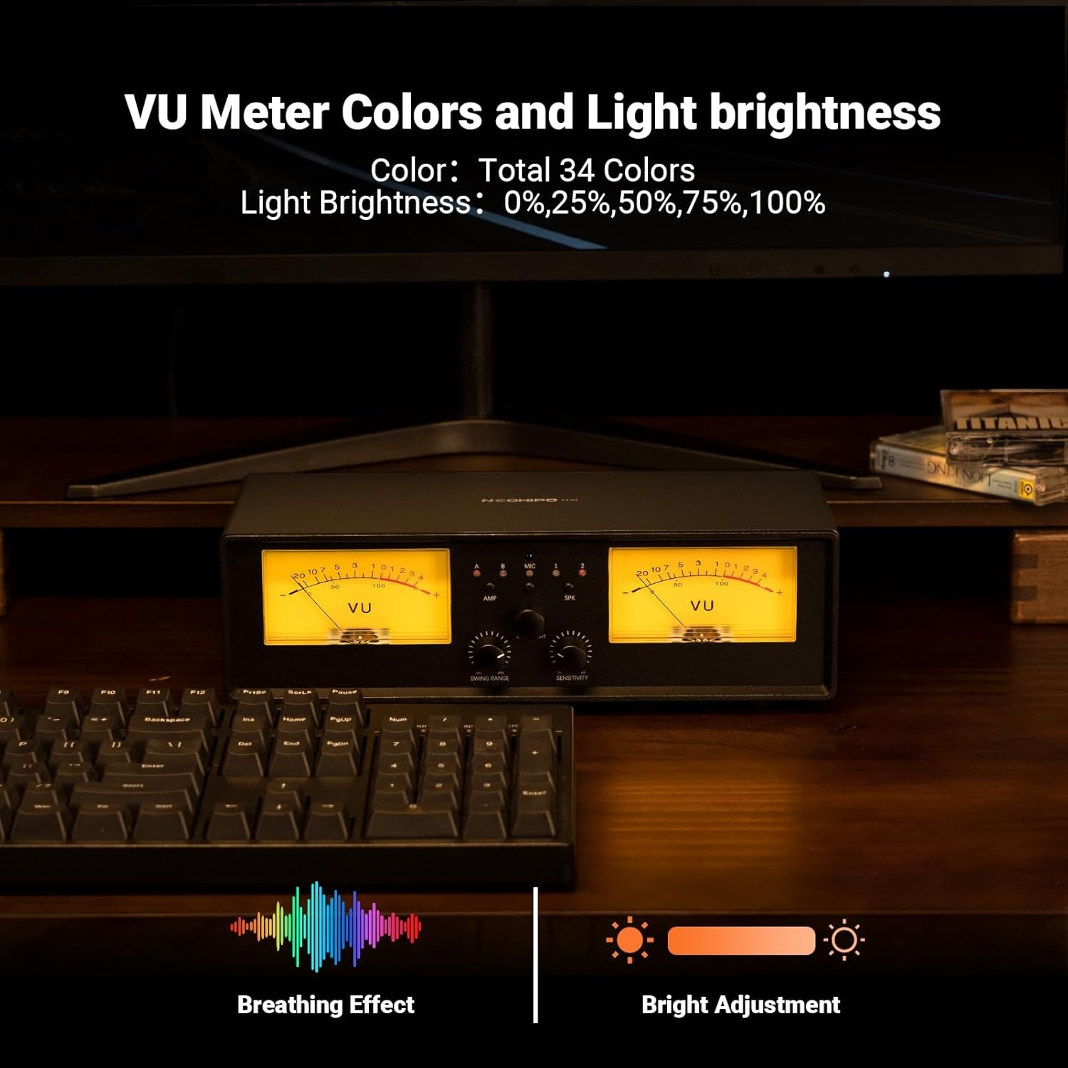 ET30 VU Meter Versterker Speaker Selector Switch met Afstandsbediening