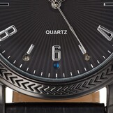 Menborn Smart Watch zwarte leren armband
