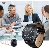 Menborn Smart Watch zwarte leren armband