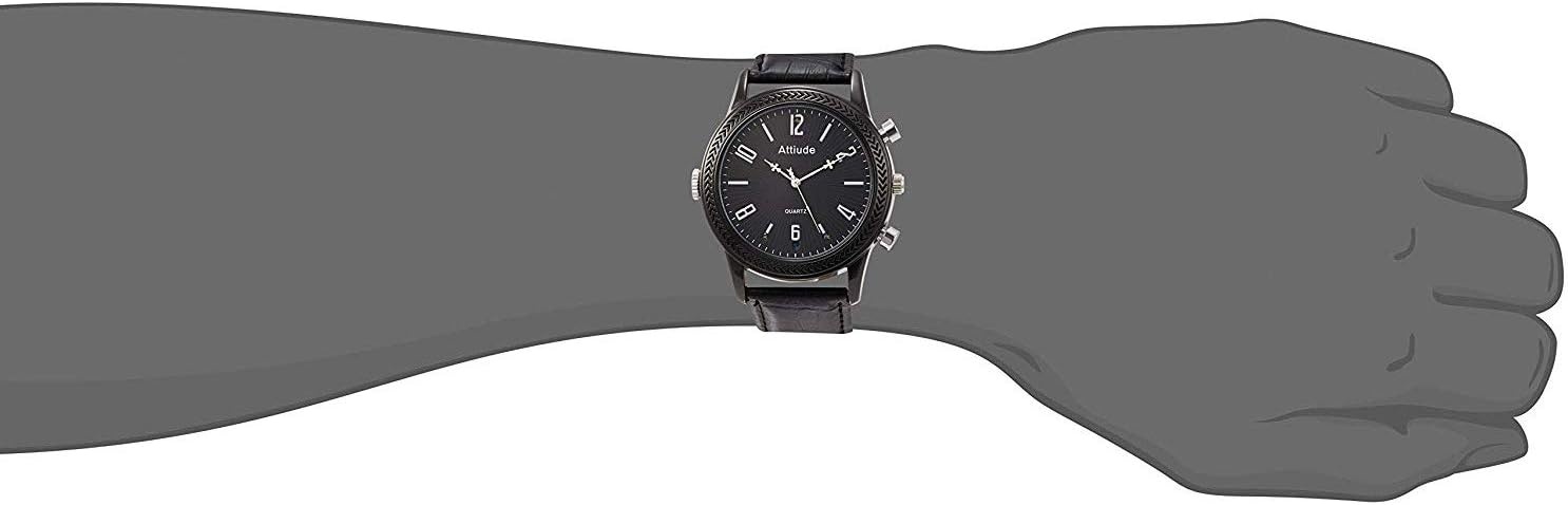 Menborn Smart Watch zwarte leren armband