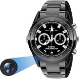 Menborn Smart Watch zwarte leren armband