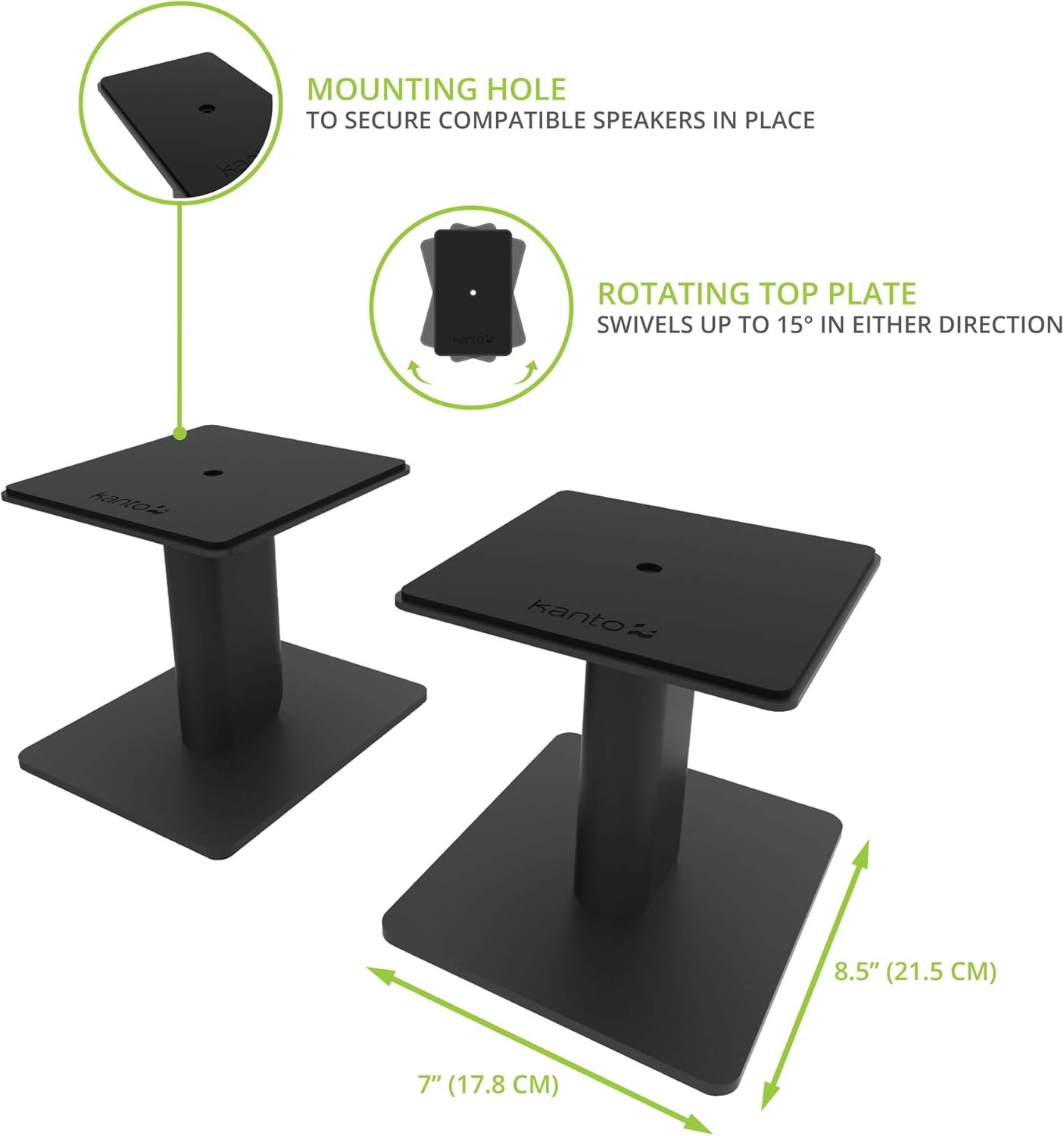 Kanto SP6HD Universele Desktop Luidsprekerstandaards - 6 inch - Zwart (2 stuks)