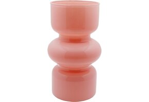 Glazen Vaas Geometrisch Roze 18cm (71% Korting)