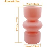 Geretourneerde Roze Glazen Vaas Geometrisch - 18cm | 73% Korting