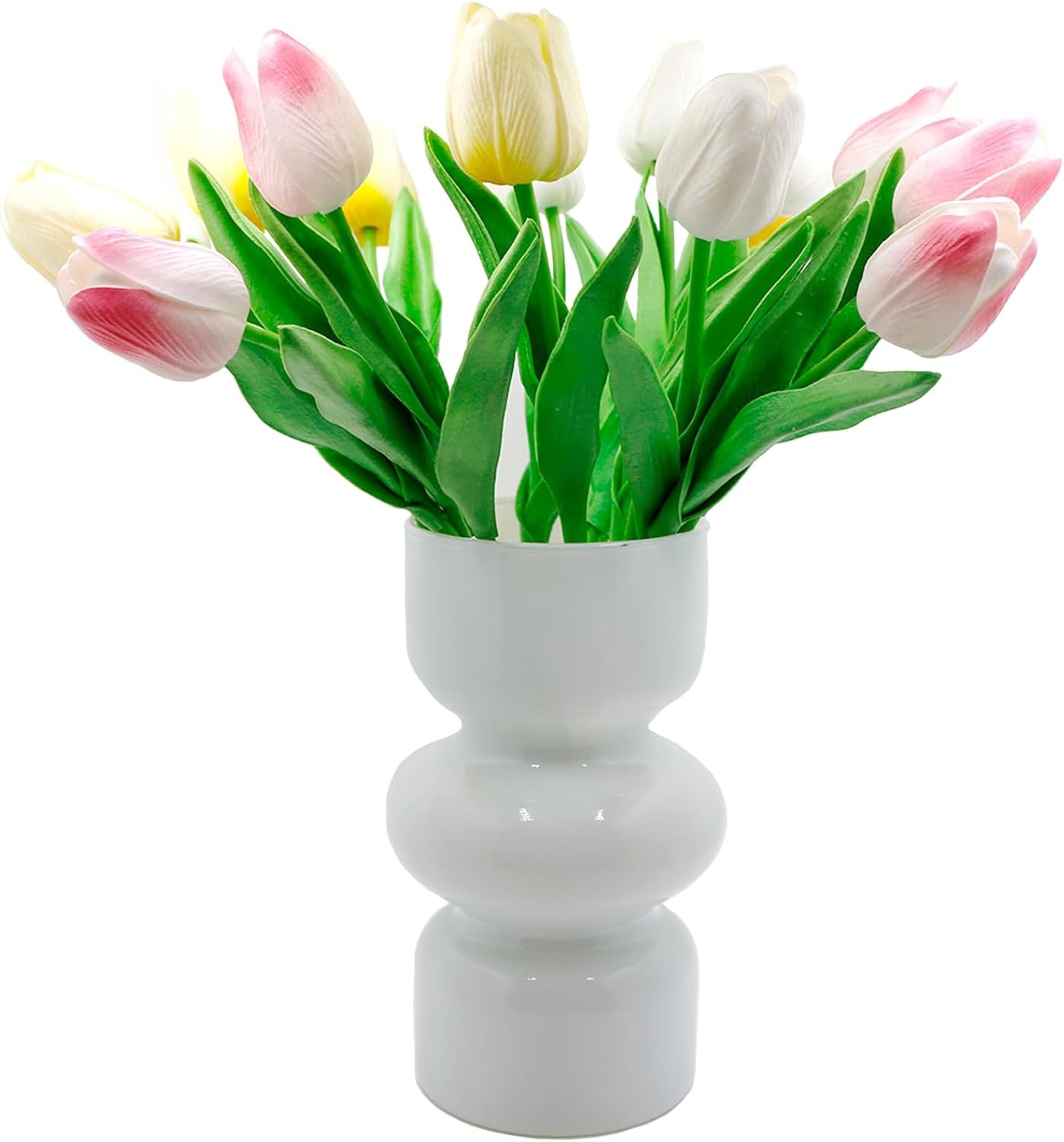 Geretourneerde Roze Glazen Vaas Geometrisch - 18cm | 73% Korting