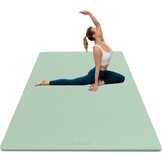 Yoga Mat Thick XXL 200×100cm TPE 10mm Thick Fitnessmat Antislip Oefenmat voor Home and Gym Yoga Trainings Workout Pilates Mat met Draagriem