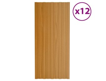 vidaXL Dakpanelen - 12 stuks - Gegalvaniseerd Staal - 34% Korting!